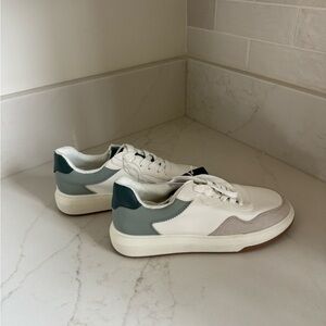 Stylish White and Green Sneakers